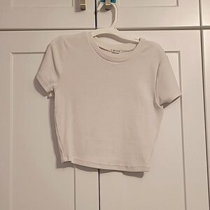 Garage white crop top